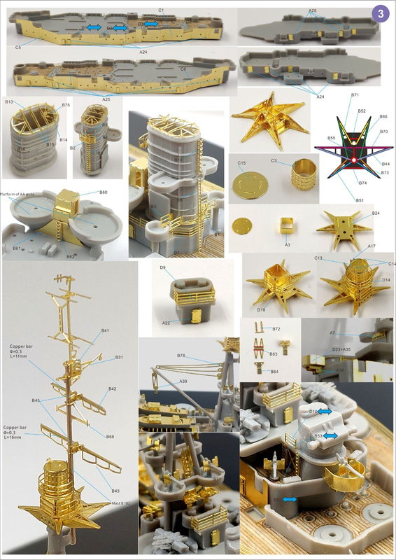 Very Fire 1/700 HMS Nelson Detail Up Set (For Trumpeter)(VF700004)