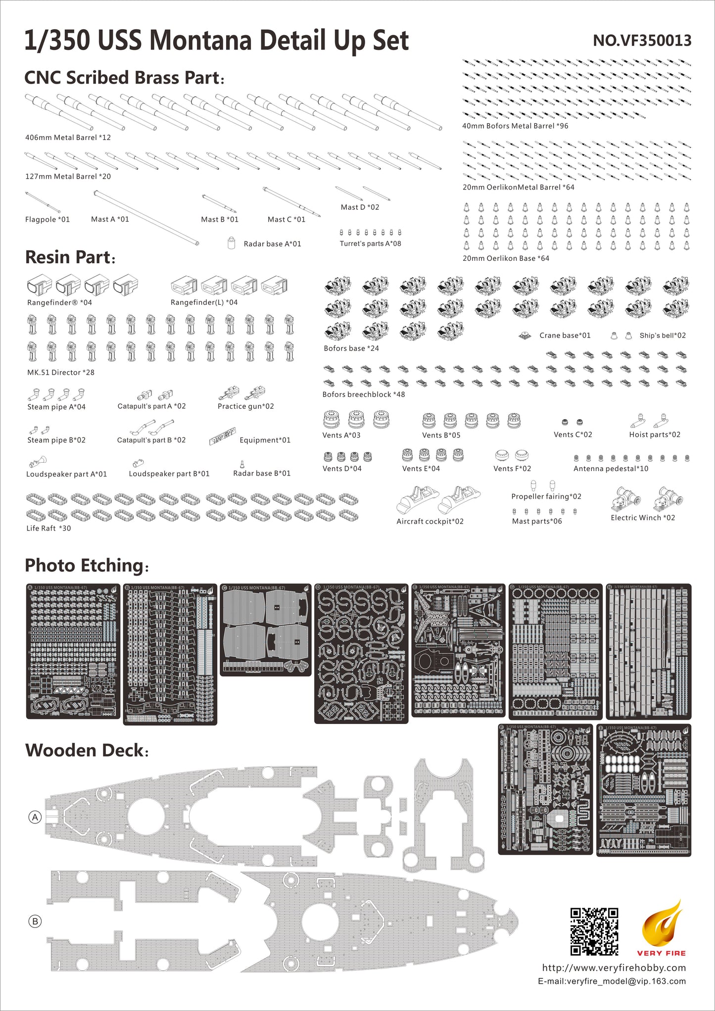 Very Fire 1/350 USS Montana DX version (VF350913DX)