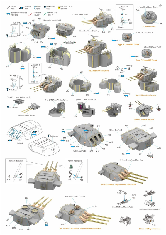 Набор класса люкс Very Fire 1/350 IJN Yamato Warship Battleship (BELBV350902DX)
