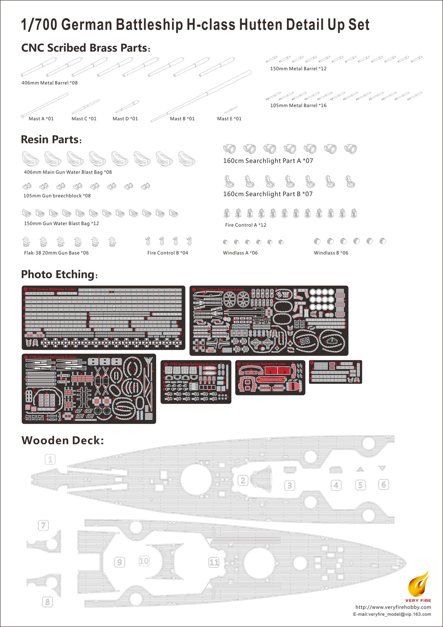 1/700 German Battleship H-class Hutten (VF700906DX)