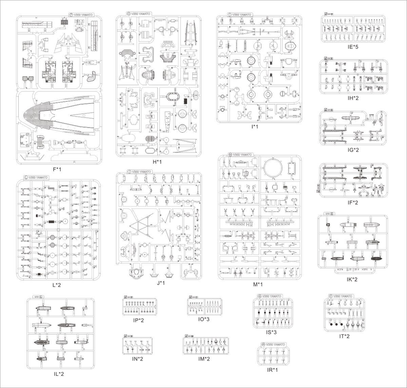 Very Fire 1/350 IJN Yamato Warship Kit Advanced Version (BELBV350902AD)