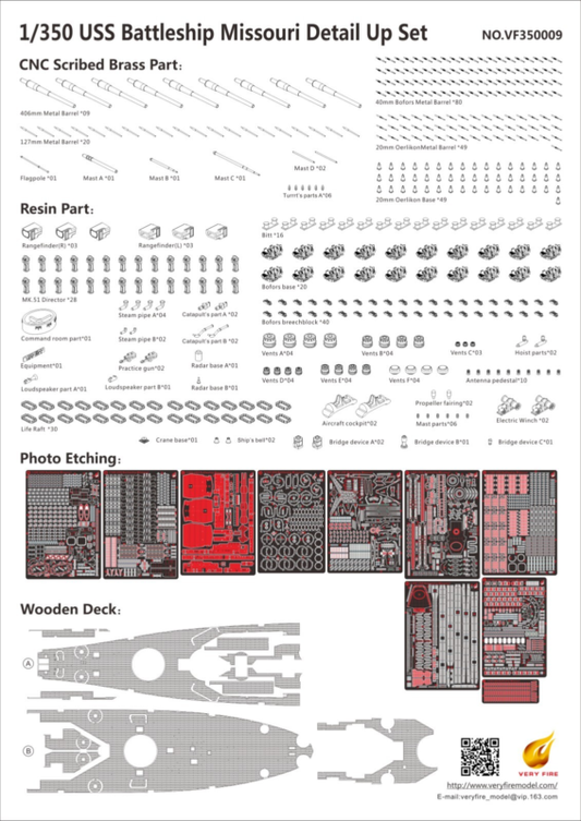 Very Fire 1/350 USS Missouri Deluxe version Battleship(VF350909DX)