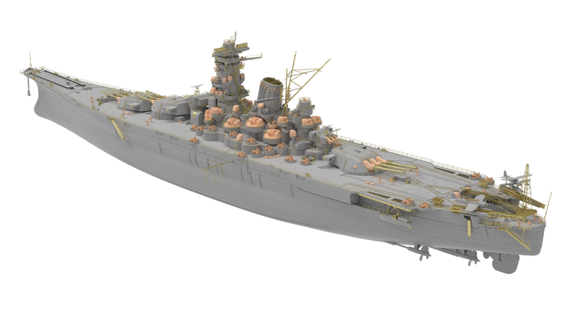 Very Fire 1/350 IJN Musashi Battleship Deluxe Kit (BELBV350903DX)
