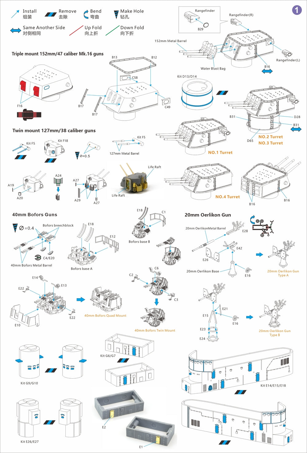 Very Fire 1/350 USS Cleveland Detail Up Set (For VF350920)