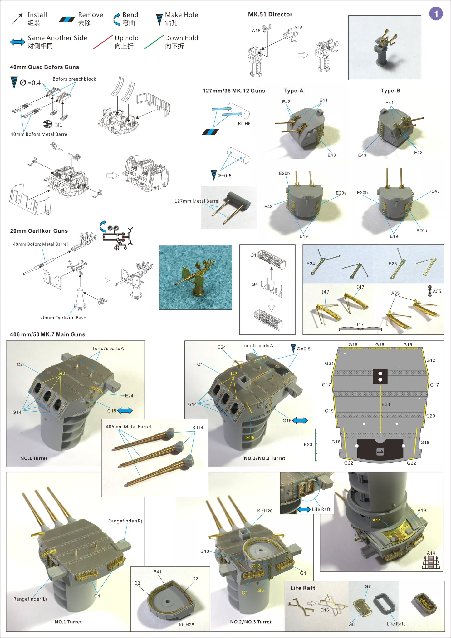 Very Fire 1/350 USS Missouri Detail Up Set(For VeryFire) VF350009