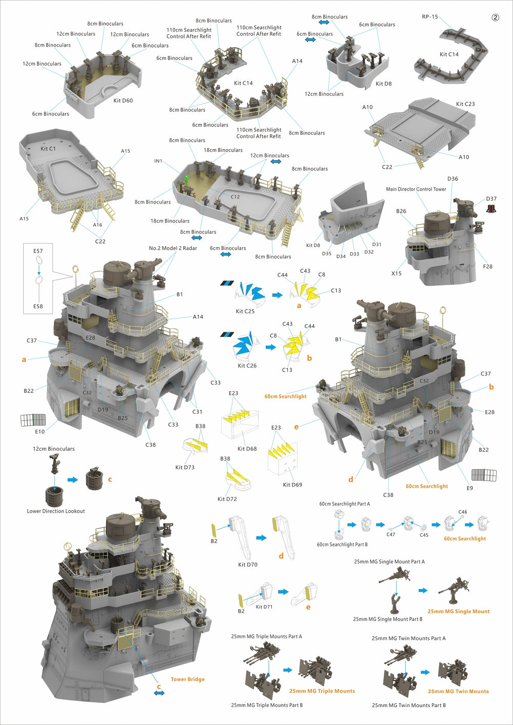 Very Fire 1/350 IJN Takao Detail Up Set  BELBV350904UP