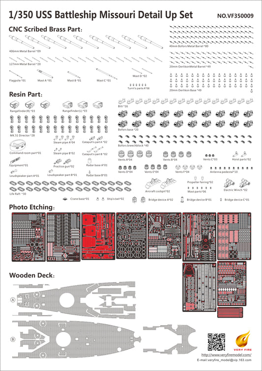 Very Fire 1/350 USS Missouri Detail Up Set(For VeryFire) VF350009