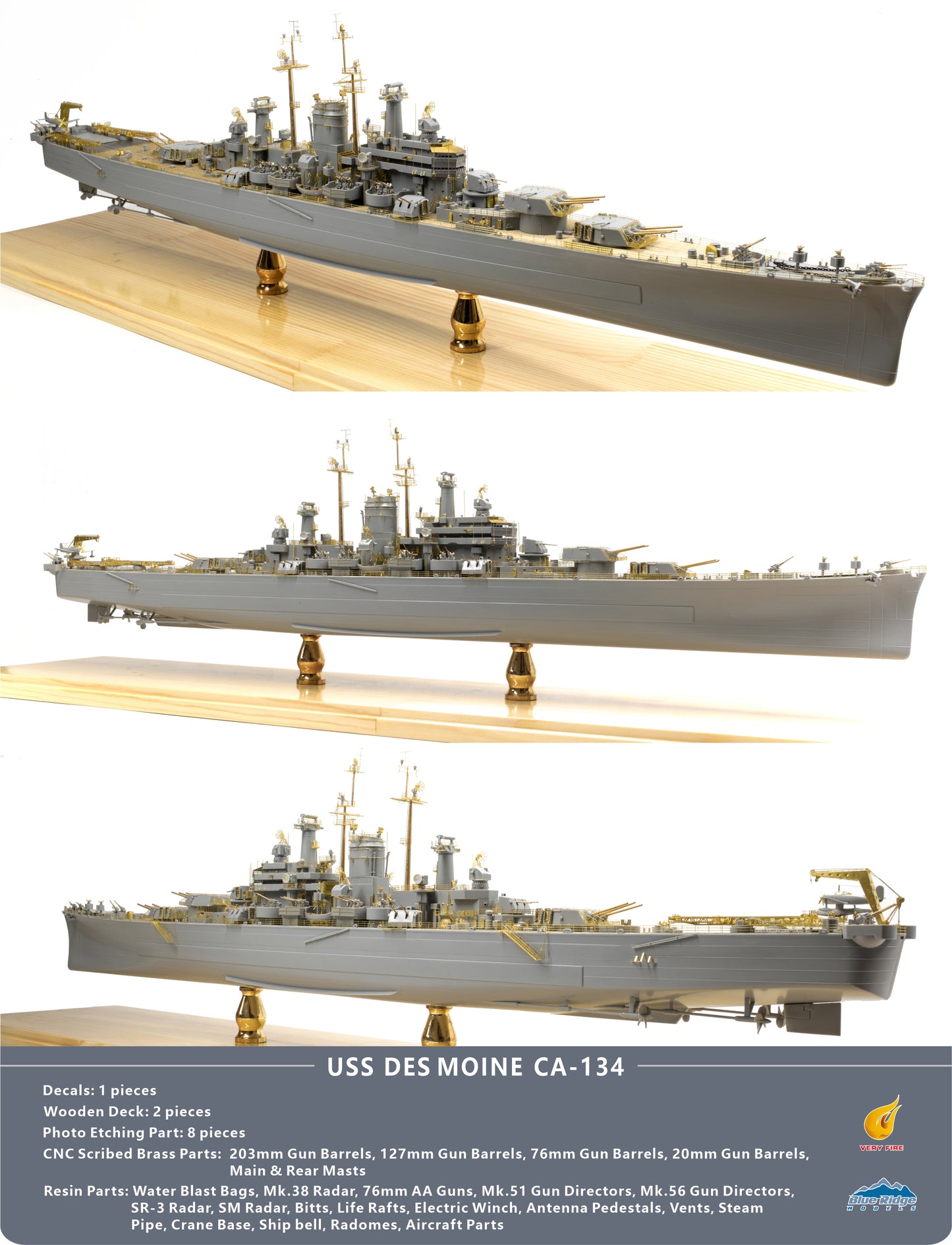 Very Fire 1/350 USS Des Moines Standard Kit / Deluxe kit (VF350918 /VF350918 DX)