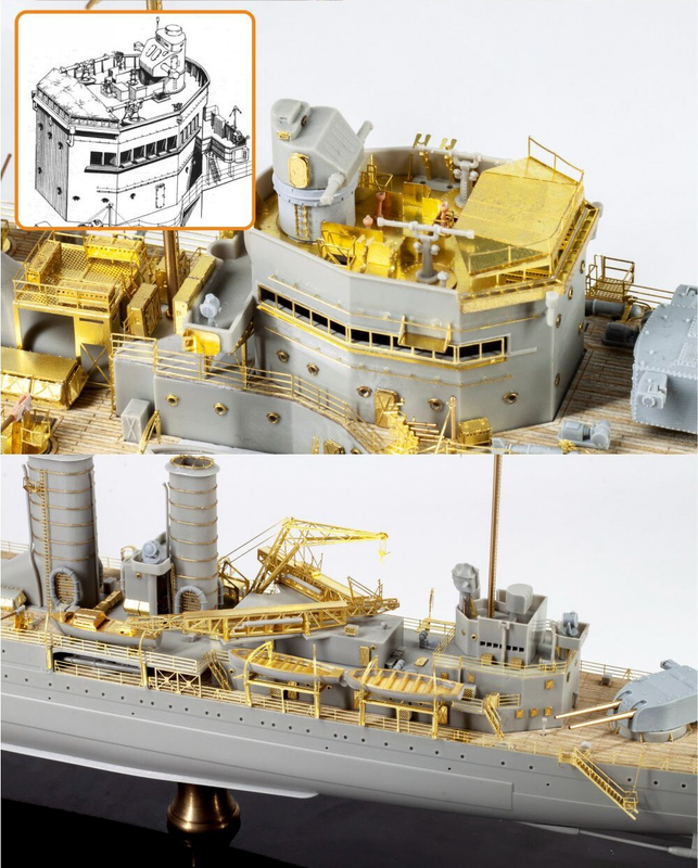 Very Fire 1/350 HMS Exeter Detail Up Set Battleship For Trumpeter) (VF350020)