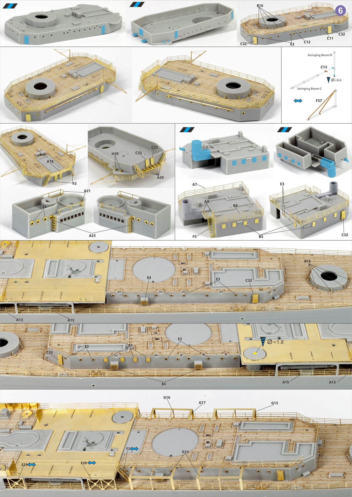 Very Fire 1/350 HMS York Detail Up Set(For Trumpeter) VF350021