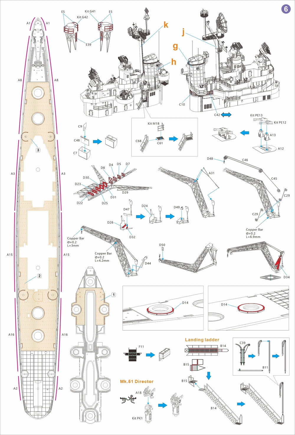 Very Fire 1/350 USS Cleveland Detail Up Set(For VF350920)  VF350920UP
