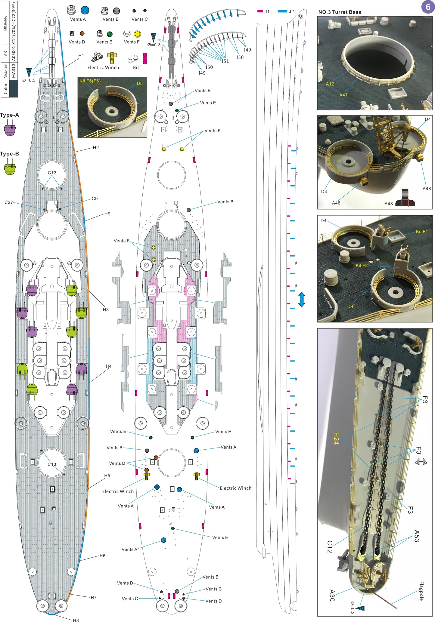 Very Fire 1/350 USS Missouri Detail Up Set(For VeryFire) VF350009