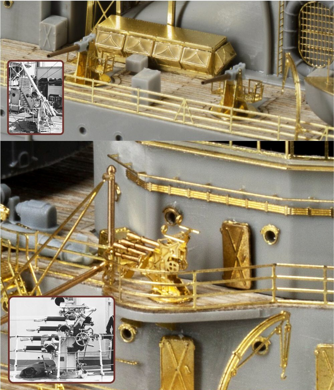 Very Fire 1/350 HMS Exeter Detail Up Set Battleship For Trumpeter) (VF350020)