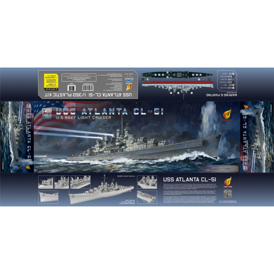 Very Fire 1/350 USS Atlanta Battleship Warship  VF350922